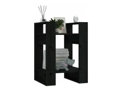 Prateleira*vidaxl Estante/divisória 41x35x57 cm pinho maciço Preto