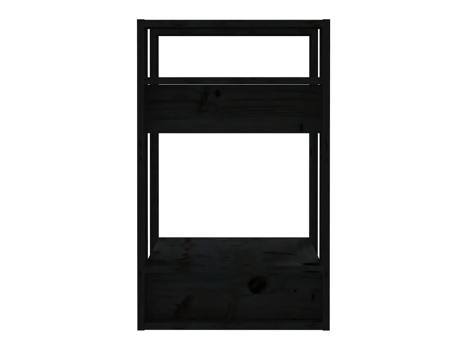 Prateleira*vidaxl Estante/divisória 41x35x57 cm pinho maciço Preto