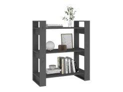 Biblioteca* Estante/divisória 80x35x91 cm pinho maciço PT647960 Cinzento