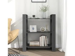 Biblioteca* Estante/divisória 80x35x91 cm pinho maciço PT647960 Cinzento
