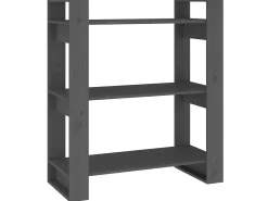 Biblioteca* Estante/divisória 80x35x91 cm pinho maciço PT647960 Cinzento