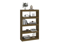 Prateleira*vidaxl Estante/divisória 80x30x135,5 cm pinho maciço mel Castanho