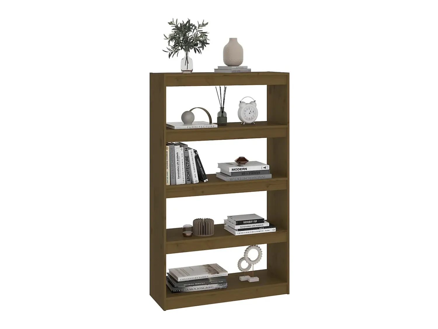 Prateleira*vidaxl Estante/divisória 80x30x135,5 cm pinho maciço mel Castanho