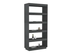 Discount vidaxl Estante/divisória 80x35x167 cm pinho maciço Cinzento