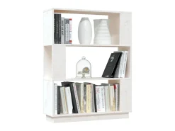 Biblioteca| Estante/divisória 80x25x101 cm pinho maciço PT506300 Branco