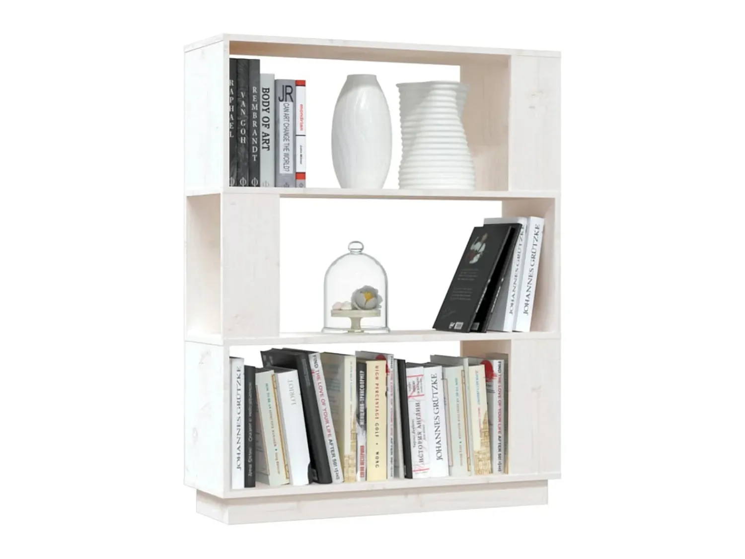 Biblioteca| Estante/divisória 80x25x101 cm pinho maciço PT506300 Branco