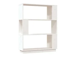 Biblioteca| Estante/divisória 80x25x101 cm pinho maciço PT506300 Branco