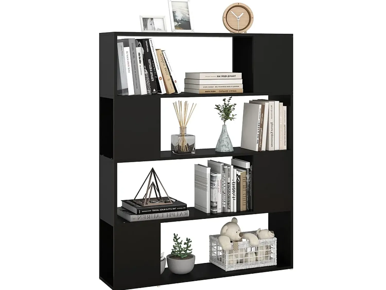Biblioteca| Estante/divisória 100x24x124 cm PT536568 Preto
