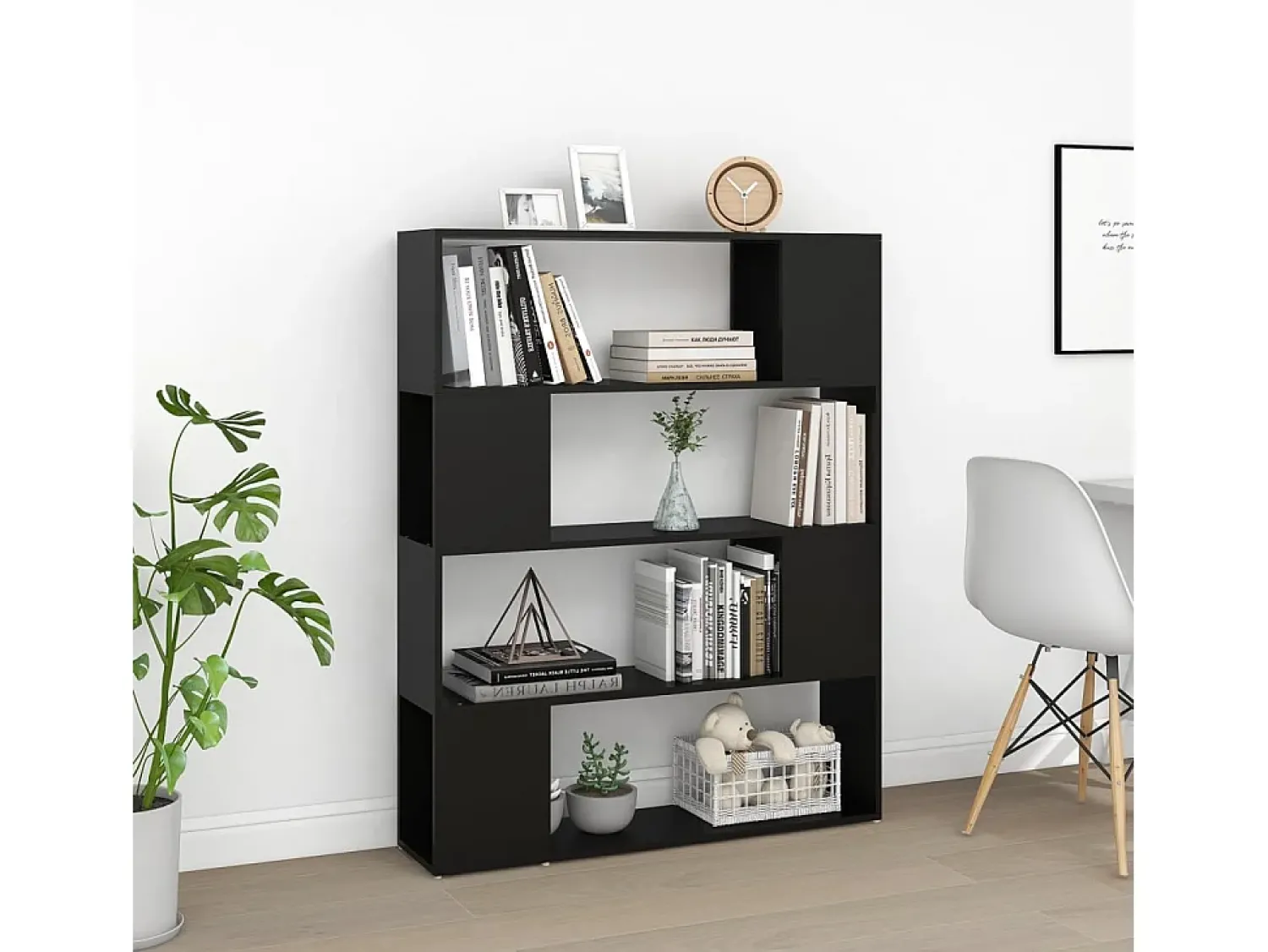 Biblioteca| Estante/divisória 100x24x124 cm PT536568 Preto