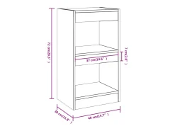 Vitrina*vidaxl Estante/divisória 40x30x72 cm Preto