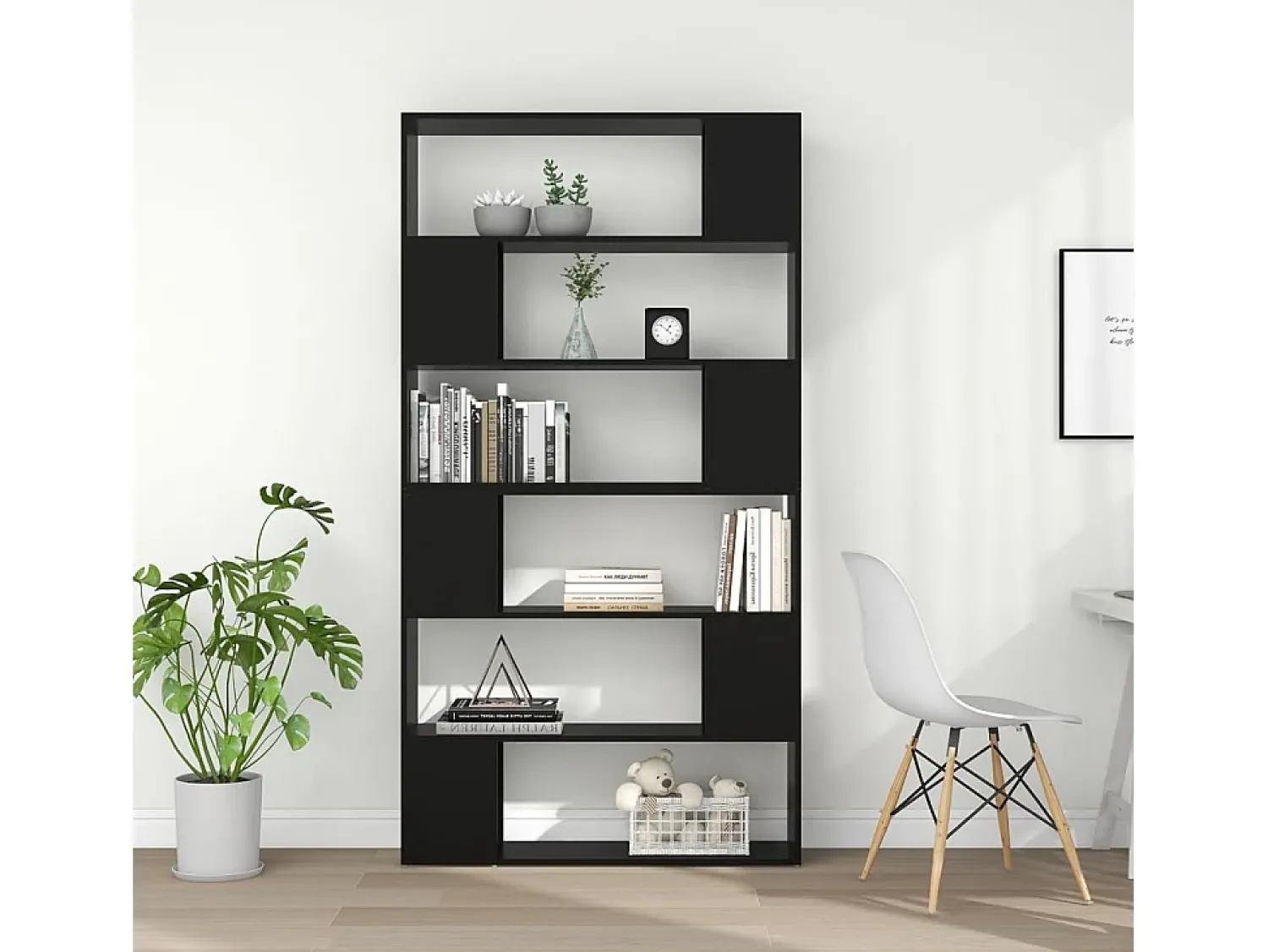 Biblioteca* Estante/divisória 100x24x188 cm PT968336 Preto