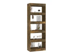 Online Estante/divisória 60x30x166cm contraplacado cor carvalho fumado PT256258 Castanho