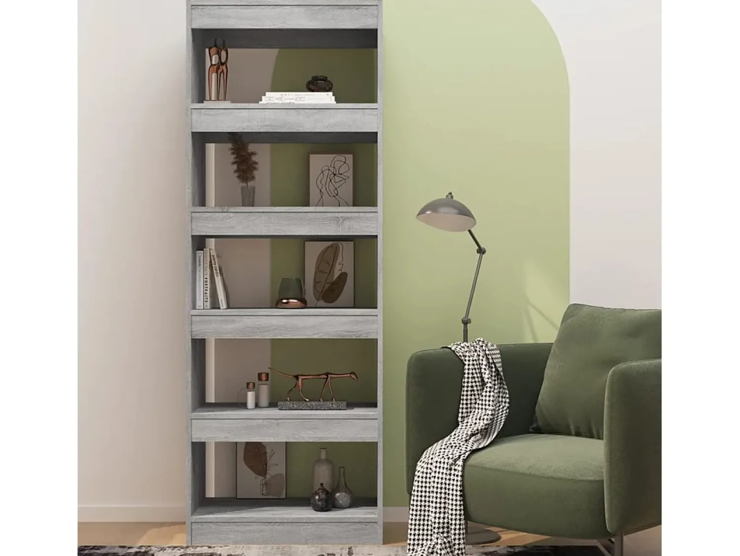 Prateleira|vidaxl Estante/divisória 60x30x166cm derivados madeira sonoma Cinzento