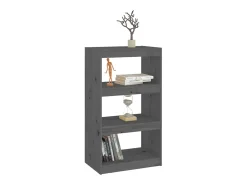 Prateleira*vidaxl Estante/divisória 60x30x103,5cm madeira pinho maciça Cinzento