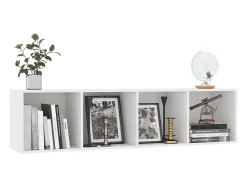 Biblioteca| Estante/móvel de TV 143x30x36 cm PT257571 Branco