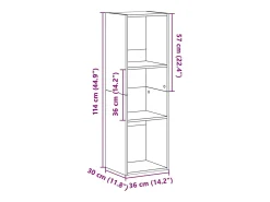 vidaxl Estante/móvel de TV 36x30x114 cm contraplacado carvalho sonoma^ Prateleira