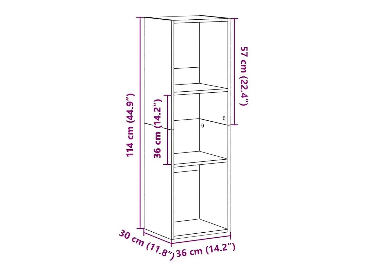 vidaxl Estante/móvel de TV 36x30x114 cm contraplacado carvalho sonoma^ Prateleira
