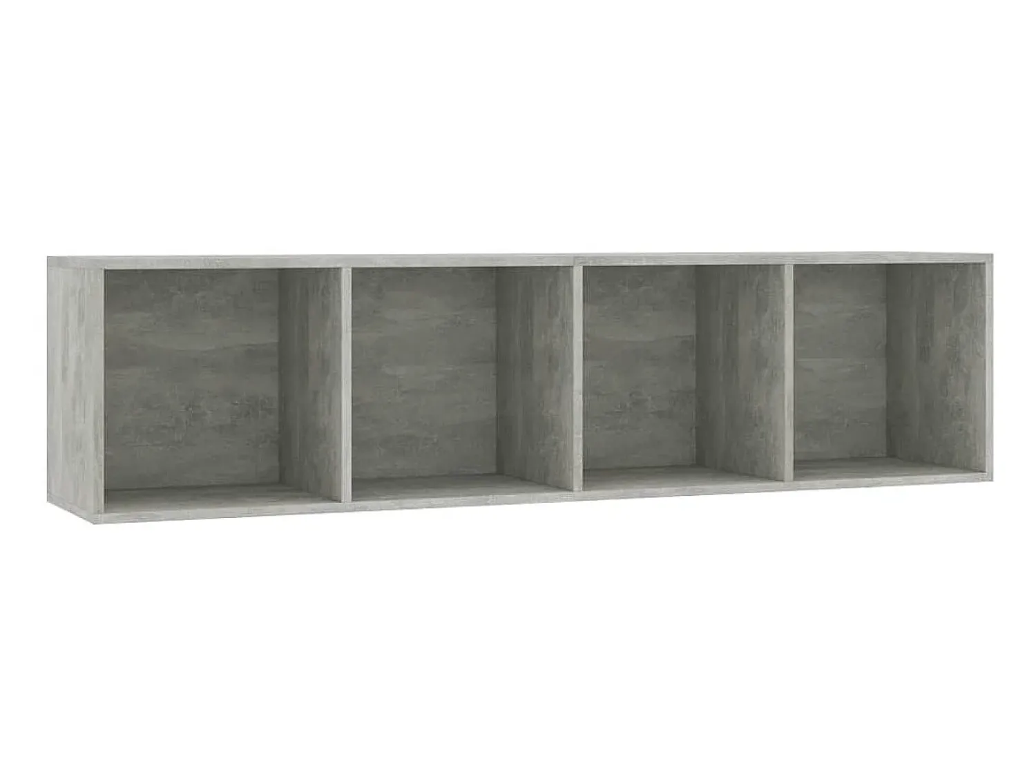 Estante/móvel de TV 143x30x36 cm contraplacado cimento PT241207^ Biblioteca