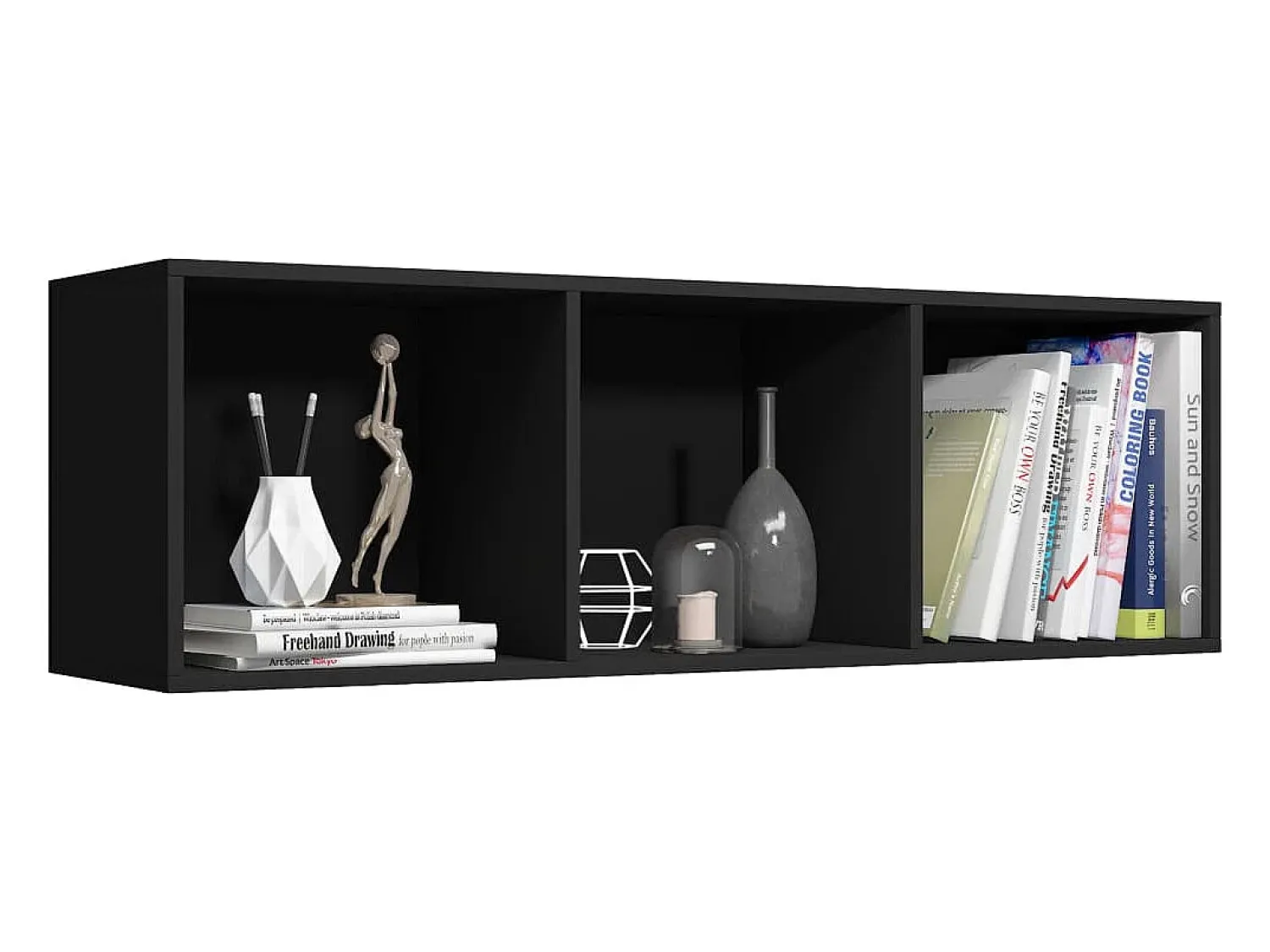 Biblioteca|vidaxl Estante/móvel de TV 36x30x114 cm contraplacado Preto