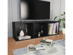 Biblioteca|vidaxl Estante/móvel de TV 36x30x114 cm contraplacado Preto