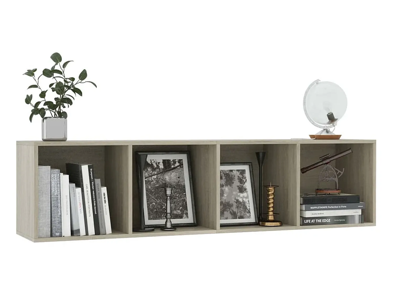 Estante/móvel de TV 143x30x36 cm contraplacado carvalho sonoma PT654435 Castanho