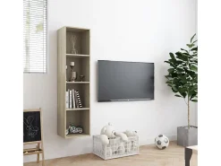 Estante/móvel de TV 143x30x36 cm contraplacado carvalho sonoma PT654435 Castanho