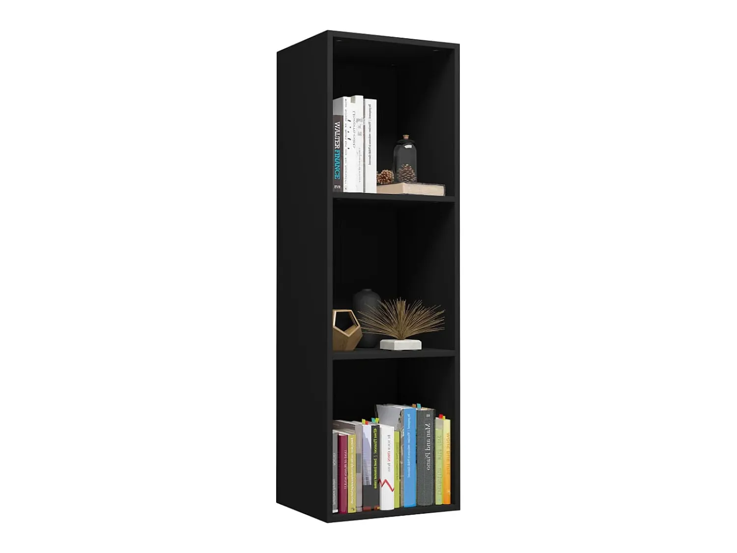 Biblioteca* Estante/móvel de TV 36x30x114 cm contraplacado PT752850 Preto