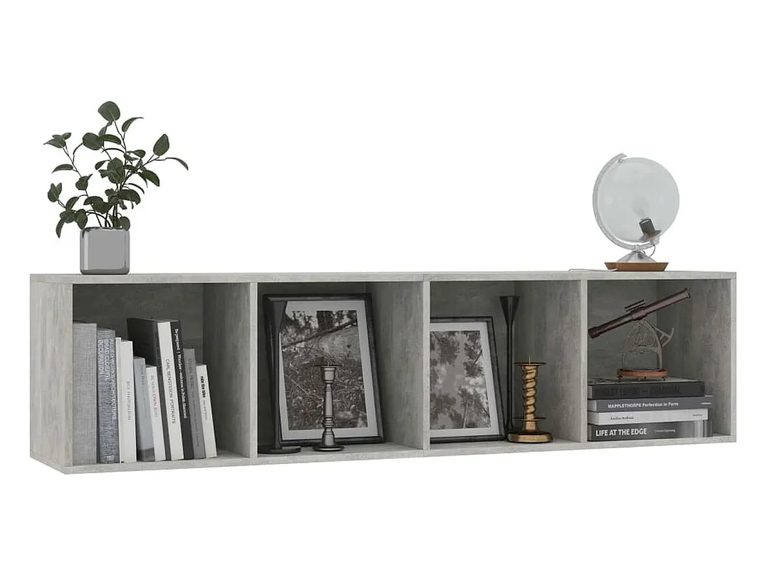 Clearance vidaxl Estante/móvel de TV 143x30x36 cm contraplacado cimento Cinzento