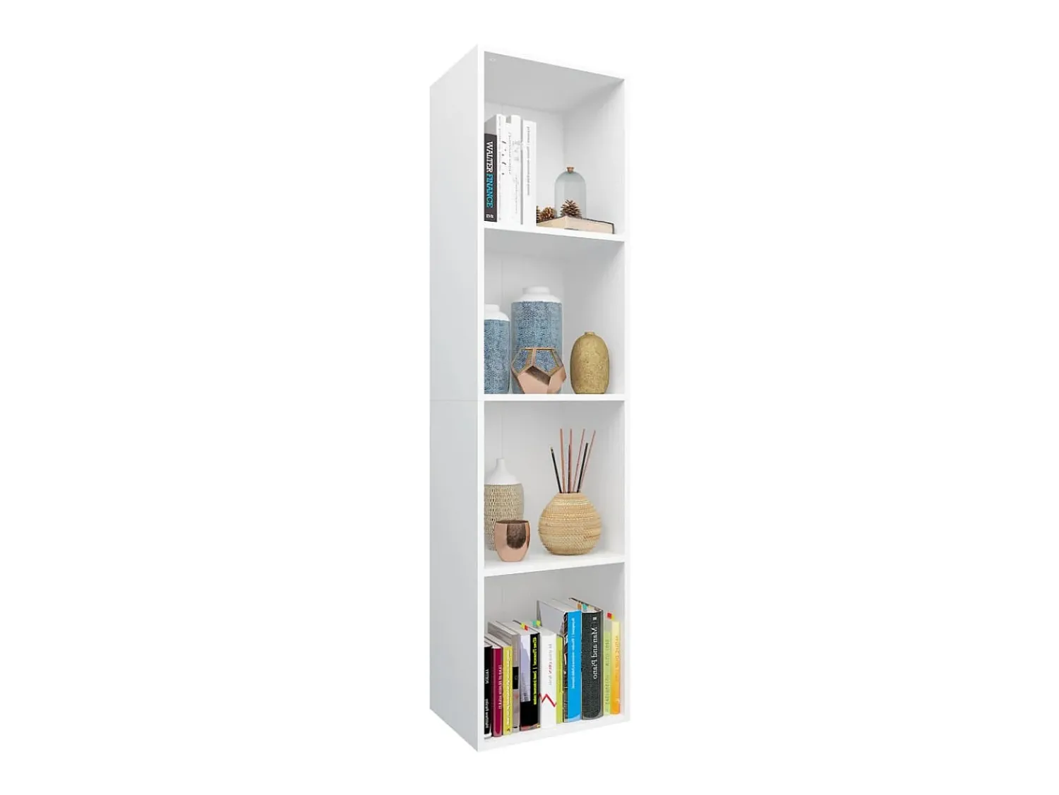 Biblioteca| Estante/móvel de TV 36x30x143 cm contraplacado PT450705 Branco