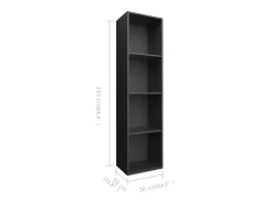 New vidaxl Estante/móvel de TV 36x30x143 cm derivados de madeira Preto