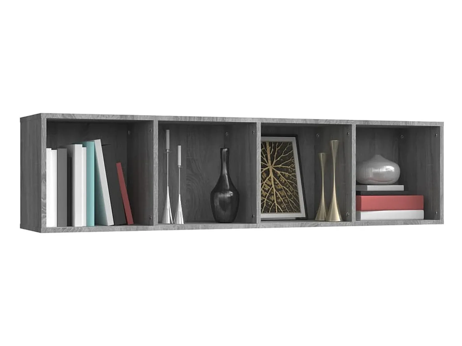 Outlet Estante/Móvel de TV 143x30x36 cm madeira proc. sonoma cinza PT324055 Cinzento