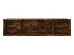 Vitrina|vidaxl Estante/Móvel de TV 36x30x143 cm madeira proc. carvalho fumado Castanho