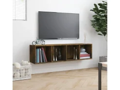 Hot Estante/móvel TV 143x30x36 cm derivados madeira carvalho fumado PT575117 Castanho
