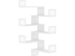 Prateleira| Estantes canto p/ parede 2pcs 40x40x50cm deriv. madeira PT243479 Branco