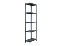 Prateleira| Estantes de arrumação 2 pcs 125 Kg 60x30x180 cm plástico PT925271 Preto