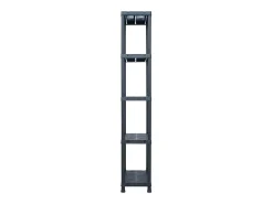 Prateleira| Estantes de arrumação 2 pcs 125 Kg 60x30x180 cm plástico PT925271 Preto