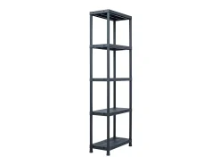 Outlet Estantes de arrumação 5 pcs 125 Kg 60x30x180 cm plástico PT660699 Preto