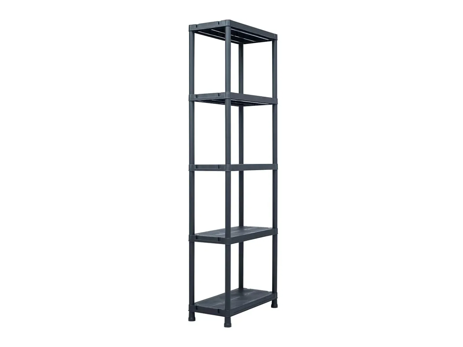 Outlet Estantes de arrumação 5 pcs 125 Kg 60x30x180 cm plástico PT660699 Preto