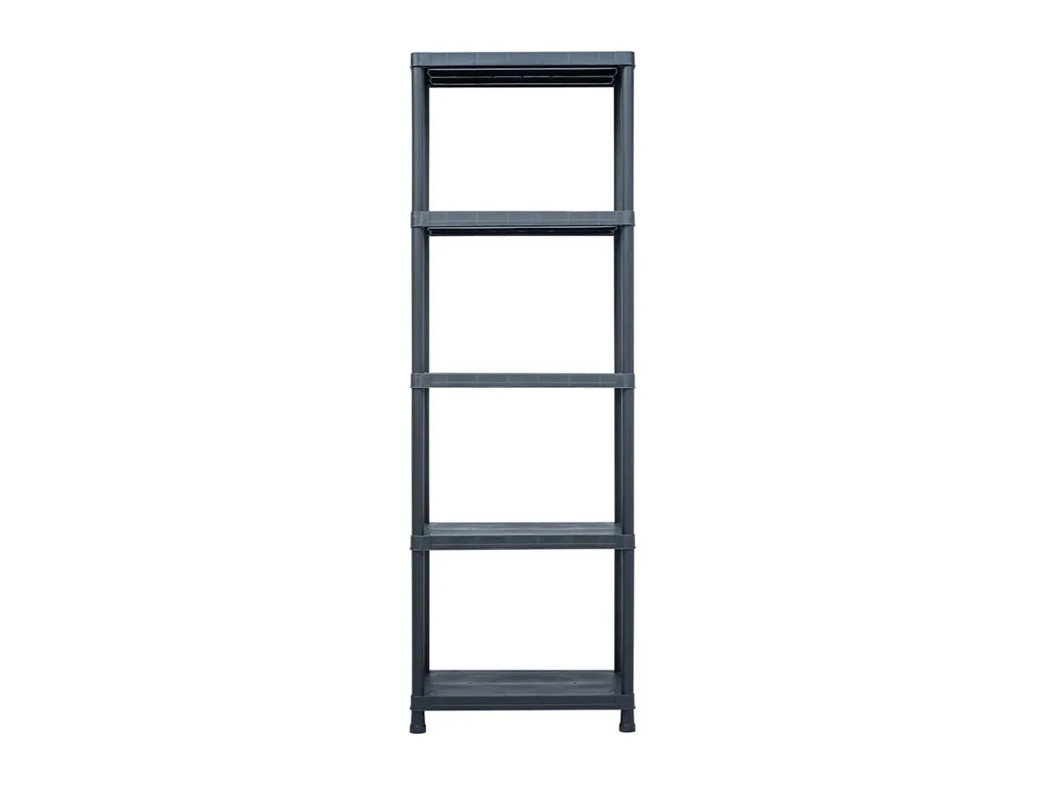 Outlet Estantes de arrumação 5 pcs 125 Kg 60x30x180 cm plástico PT660699 Preto