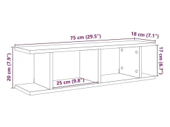 vidaxl Estantes de parede 2 pcs deriv. madeira carvalho^ Prateleira