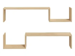 Discount Estantes de parede 2 pcs derivados de madeira carvalho sonoma PT248747 Castanho