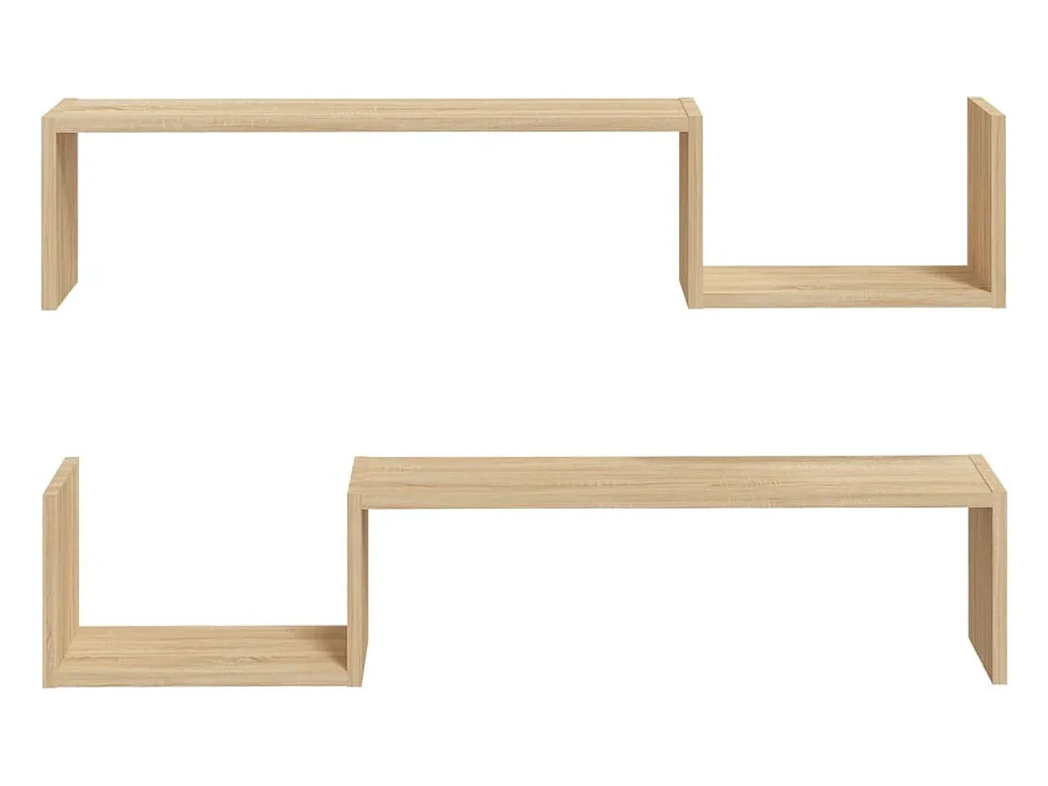 Prateleira*vidaxl Estantes de parede 2 pcs derivados de madeira carvalho sonoma Castanho