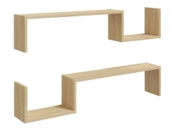 Prateleira*vidaxl Estantes de parede 2 pcs derivados de madeira carvalho sonoma Castanho