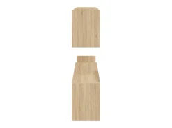 Prateleira*vidaxl Estantes de parede 2 pcs derivados de madeira carvalho sonoma Castanho