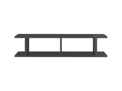 Prateleira| Estantes de parede 2 pcs derivados de madeira cinza brilhante PT428293 Cinzento