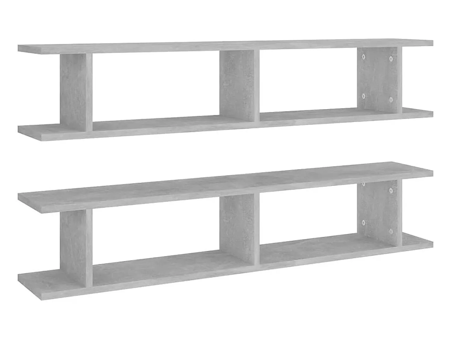 Online vidaxl Estantes de parede 2 pcs 105x18x20cm contrapl. cimento Cinzento