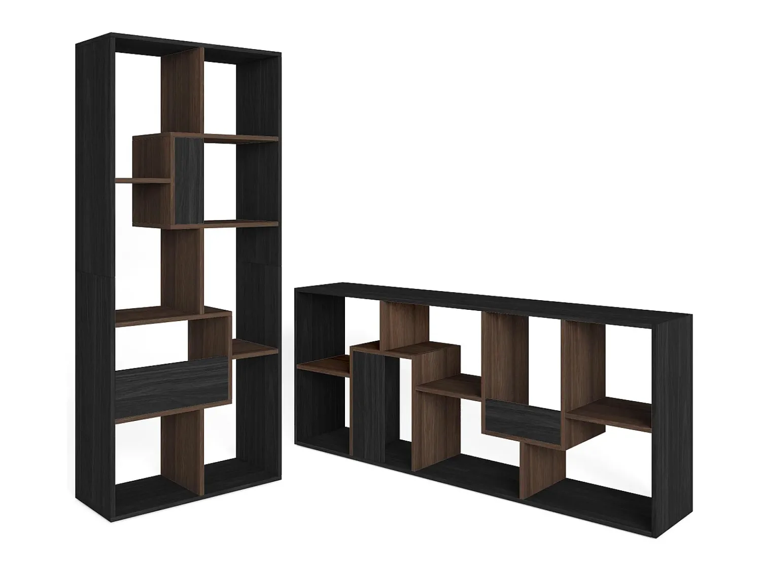 Skraut Home Estantes de prateleiras , 162x67x31cm, Sala de jantar, e Carvalho escuro^ Prateleira