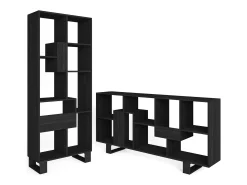 Prateleira|Skraut Home Estantes de prateleiras , 174x67x31, Design industrial, Preto