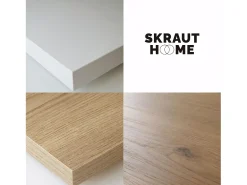 Prateleira|Skraut Home Estantes de prateleiras , 174x67x31, Design industrial, e Carvalho Branco