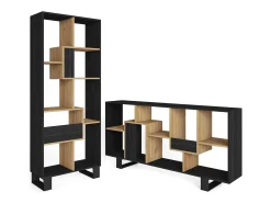 Skraut Home Estantes de prateleiras , 174x67x31, Design industrial, e Carvalho^ Prateleira